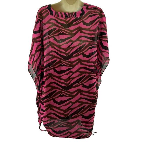Victoria's Secret Pink Black Animal Print Semi Sheer Swim Cover XS/S - Picture 4 of 4